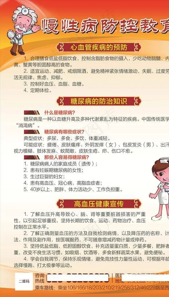 慢性病海报图片cdr矢量模版下载