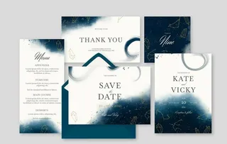 水墨风星座邮箱信件素材图片