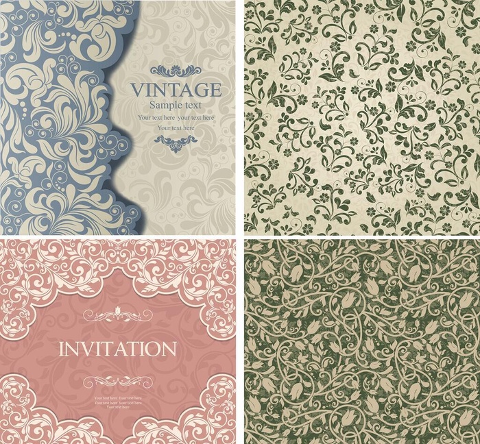 欧式底纹花纹图片