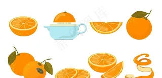 桔子插画图片