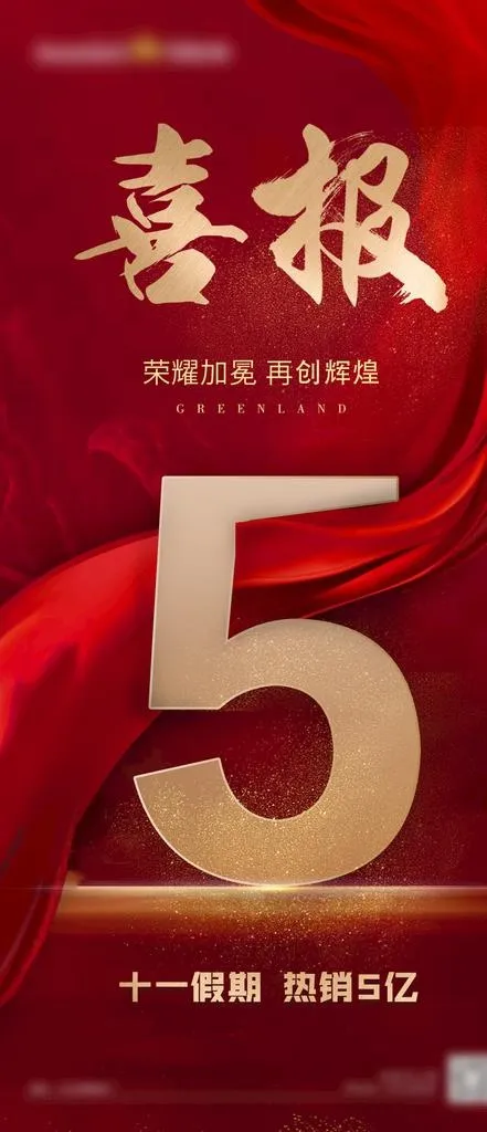 红色地产营销喜报倒计时海报图片