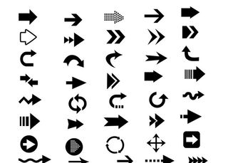 简约箭头图标方向矢量素材卡通图片