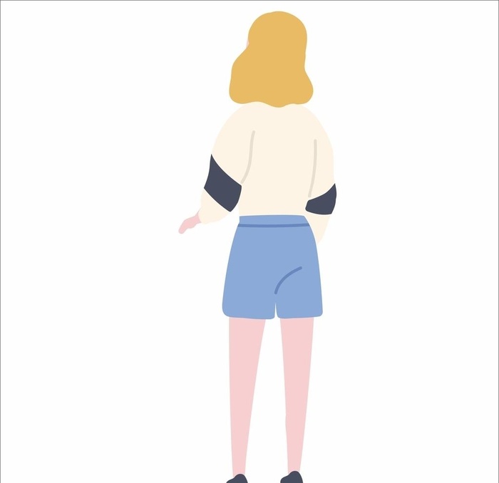 女生背影图片cdr矢量模版下载