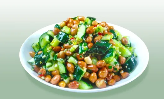 凉拌黄瓜花生米图片