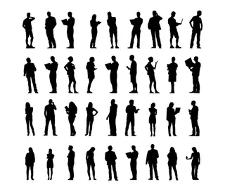 商务人士剪影图片