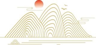 矢量山水花纹图片