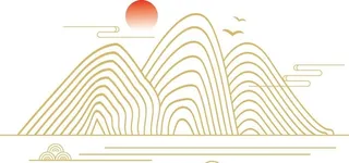 矢量山水花纹图片