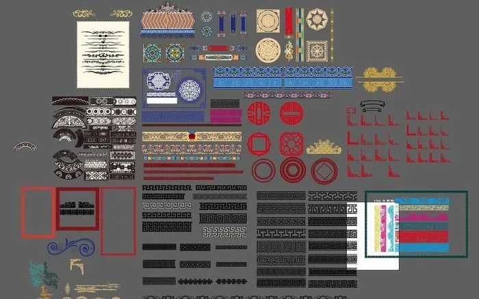 古典边框 古风 中国风图片ai矢量模版下载