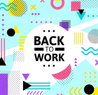 孟菲斯网格海报图片