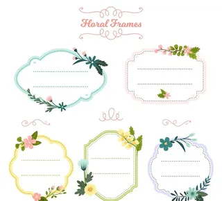 可爱植物花边图片