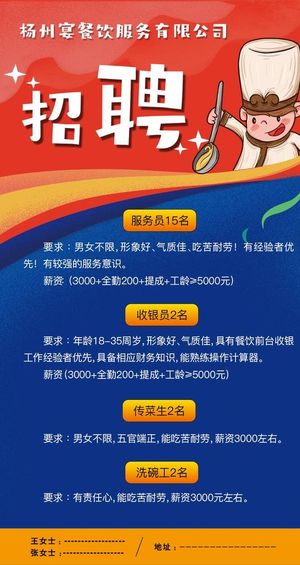 饭店招聘海报图片