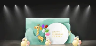 宝宝生日宴背景图片