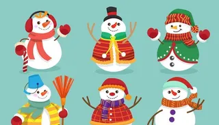 矢量卡通雪人图片