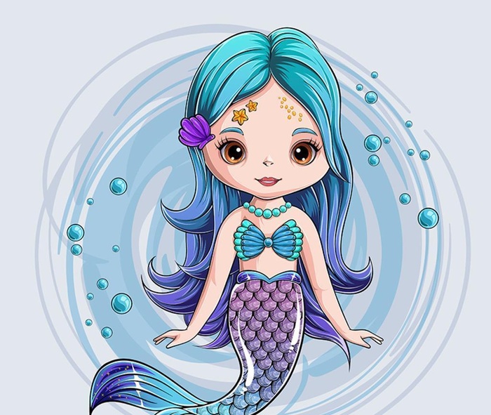 卡通美人鱼图片