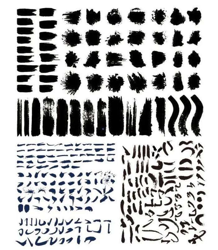 画笔笔画图片ai矢量模版下载