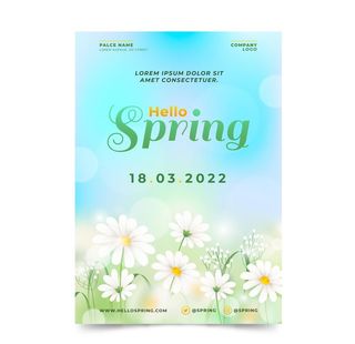 春天你好海报图片