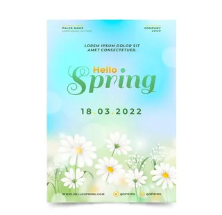 春天你好海报图片