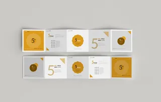 五折页设计图片