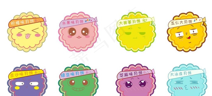 卡通月饼图片cdr矢量模版下载
