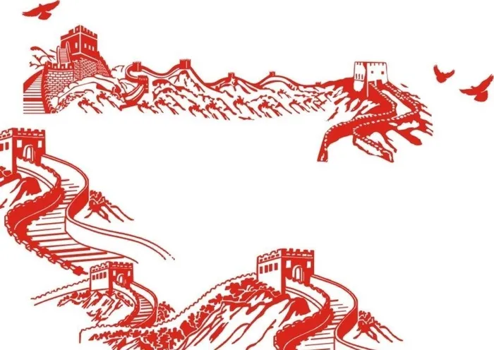 长城图片cdr矢量模版下载