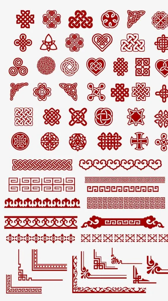 边框花纹中国图片(7500x12000)psd模版下载