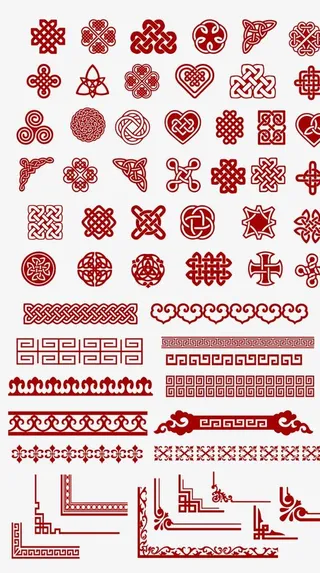 边框花纹中国图片