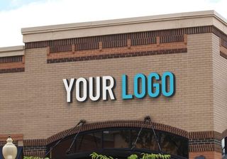 户外logo样机图片