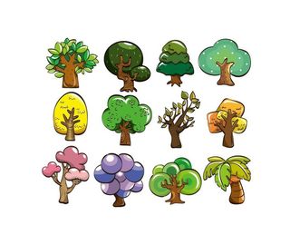 卡通树 图片