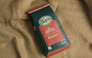 精美咖啡袋样机包装盒样机图片