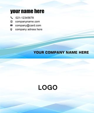 蓝色科技名片图片