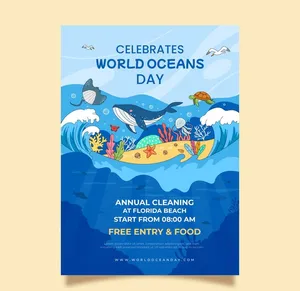 世界海洋日海报图片