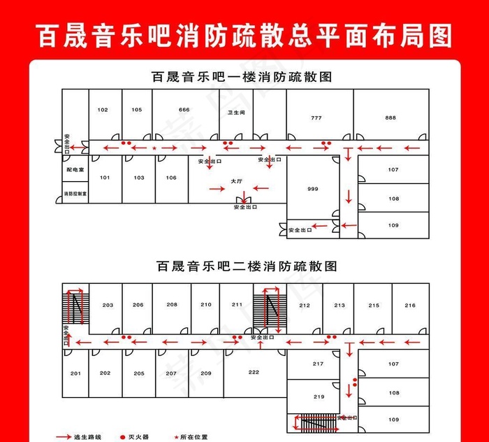 消防疏散总平面图图片(3402x3402)psd模版下载