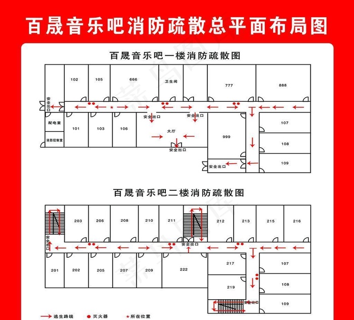 消防疏散总平面图图片