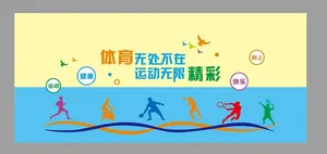 学校体育文化墙图片