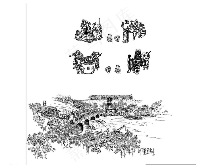 酿酒图图片ai矢量模版下载