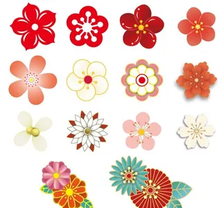 花朵元素矢量图素材图片