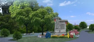 村口标识牌图片