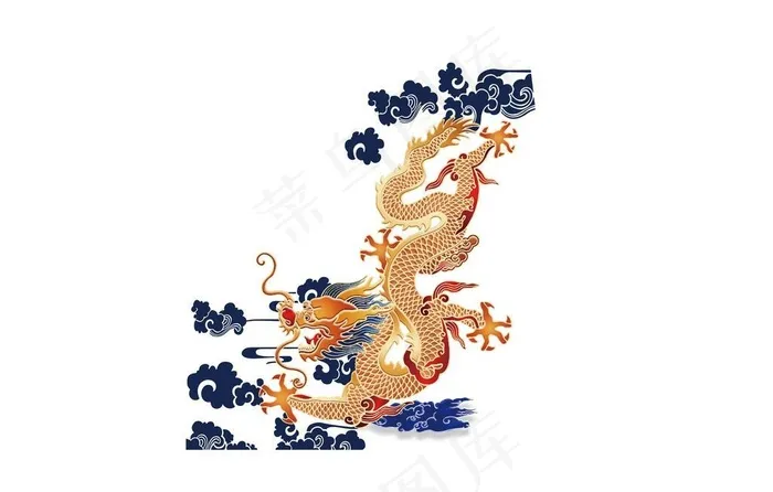 彩色龙图片ai矢量模版下载