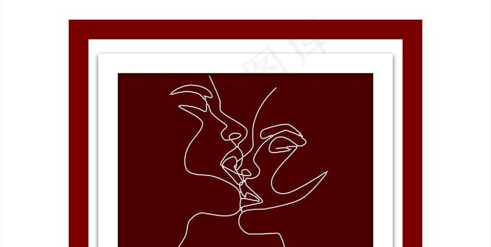 酒红色婚礼背景图片