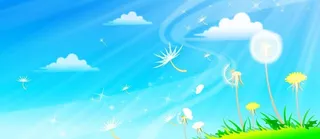 蓝天白云草地图片