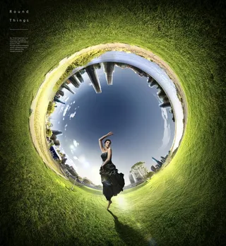 极坐标效果鱼眼海报图片