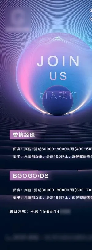 夜店酒吧KTV招聘海报图片