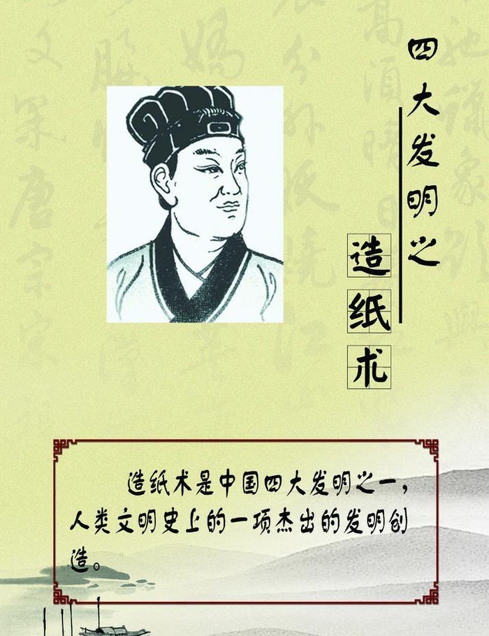 造纸术 四大发明 古代图片(2205x3169)psd模版下载