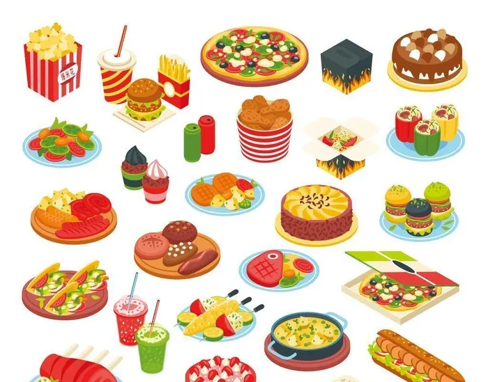 美食图片ai矢量模版下载