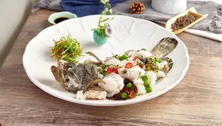 鲜花椒蒸老虎斑图片