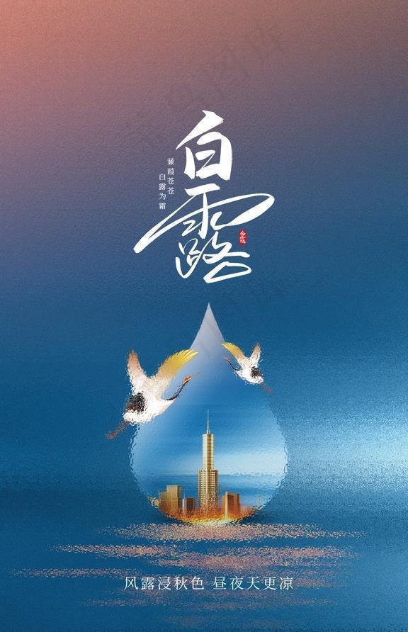 白露图片(1181x2100)psd模版下载