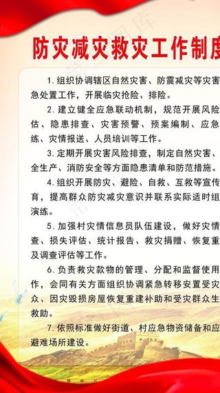 防灾减灾救灾工作制度图片