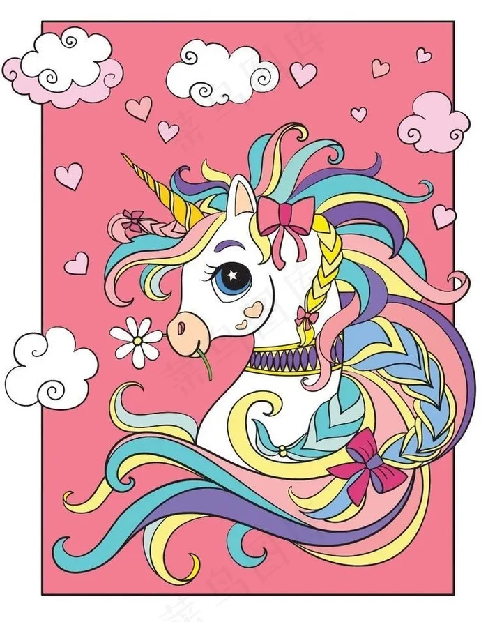 可爱卡通梦幻独角兽图片