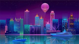 科幻城市剪影图片