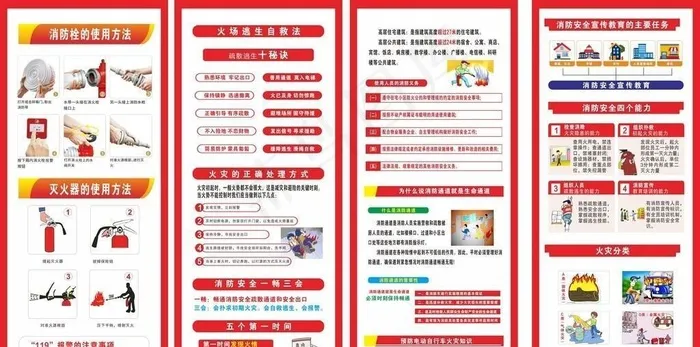 消防安全立屏图片cdr矢量模版下载